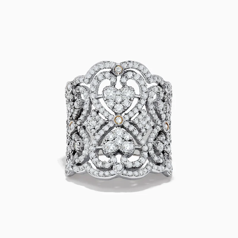 Ladies rings baptism style -Pave Classica 14k White Gold Diamond Ring