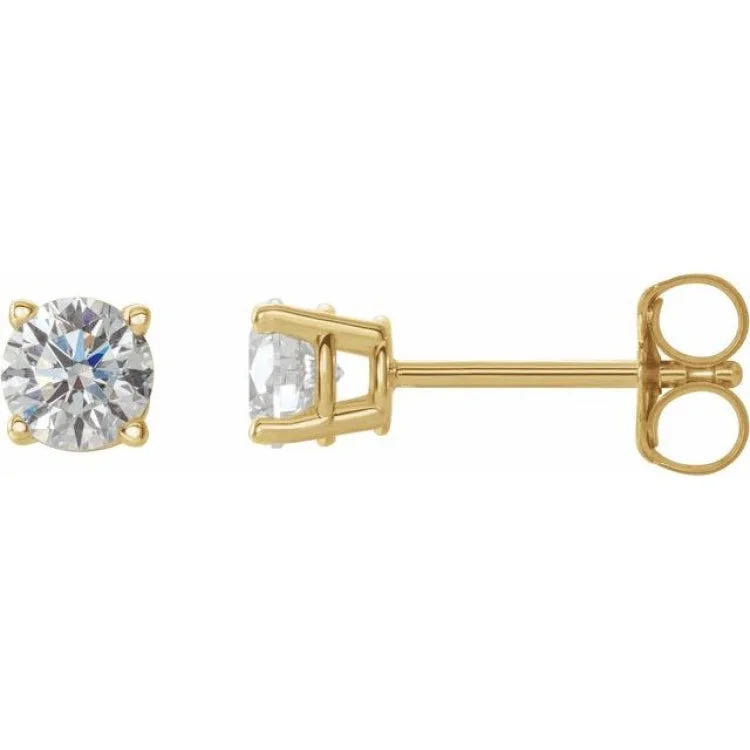 Ladies earrings royal elegance -14K Yellow 1/2 CTW Natural Diamond Stud Earrings