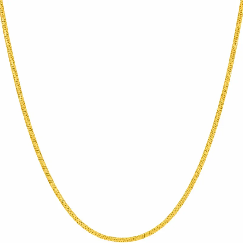 ladies necklaces yellow-1.5mm Snake Chain Necklace