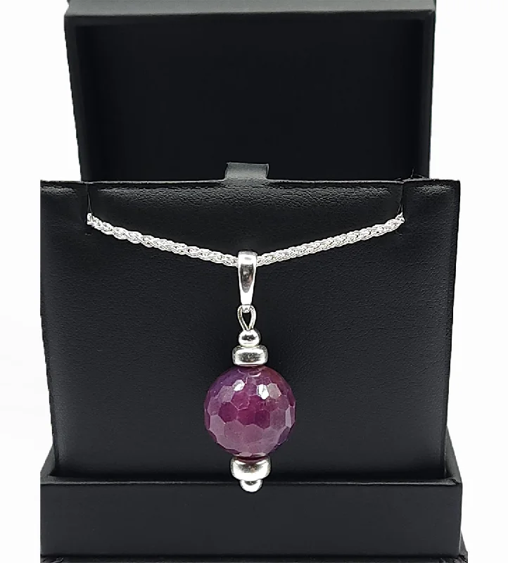 ladies necklaces chain-RUBY- PENDANT/NECKLACE