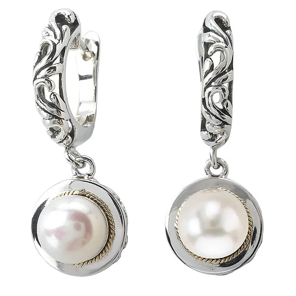 Ladies earrings trendy fashion -Ladies Fashion Pearl Earrings