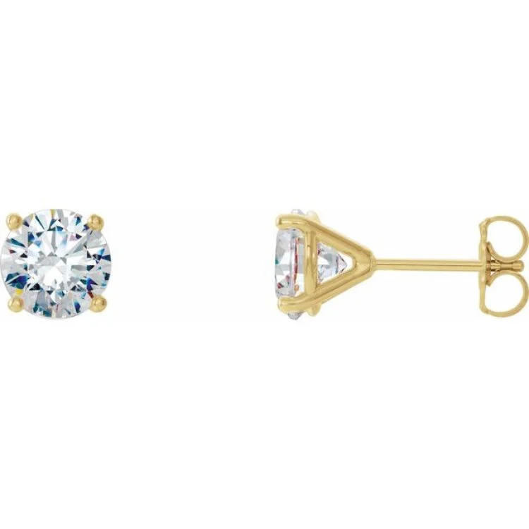 Ladies earrings debutante look -14K Yellow 1 1/2 CTW Natural Diamond Cocktail-Style Earrings