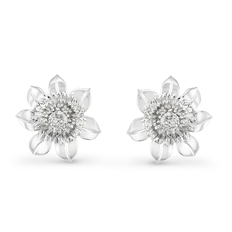 Ladies earrings royal elegance -Clematis Empress Stud Earrings