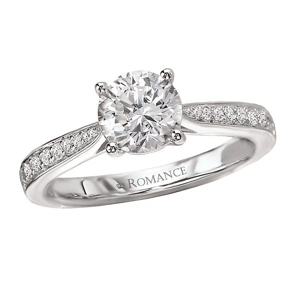 Ladies rings collector item -14KT WHITE GOLD 1.20 CTW ROUND DIAMOND TAPERED TRELLIS RING