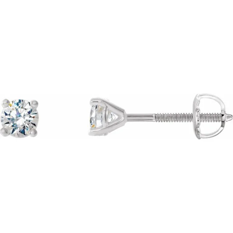 Ladies earrings for teens -Platinum 1/8 CTW Natural Diamond Cocktail-Style Earrings