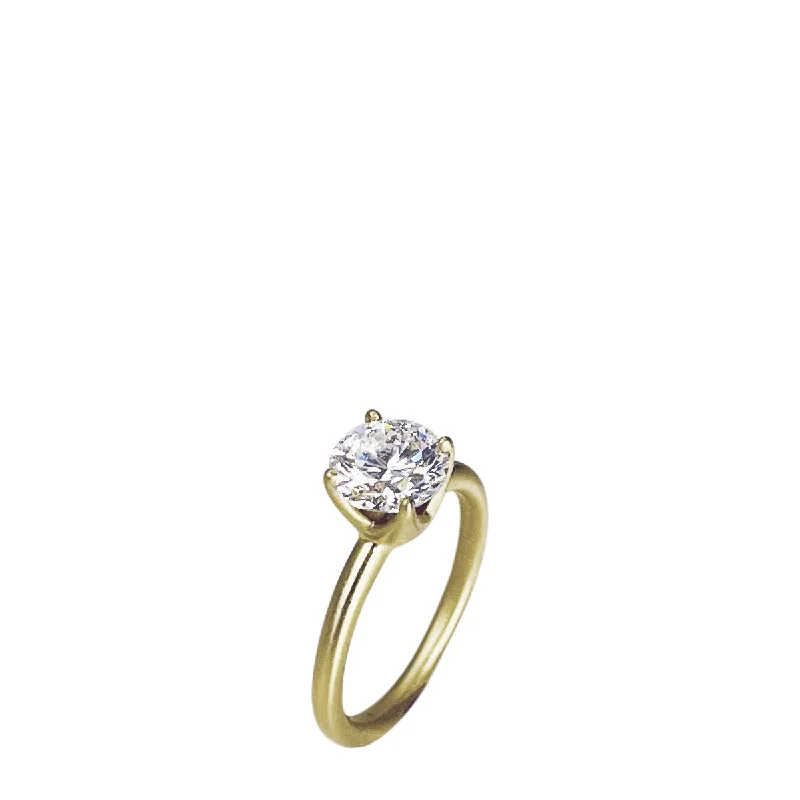 18K Gold 1.32 Carat 4 Prong Diamond Ring