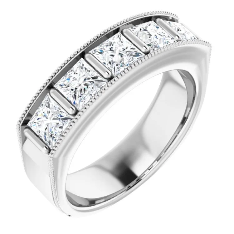 Ladies rings tribal design -14K White 2 5/8 CTW Natural Diamond Ring