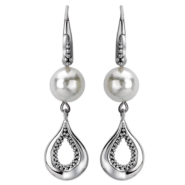 Ladies earrings beach vibe -Ladies Fashion Pearl Earrings