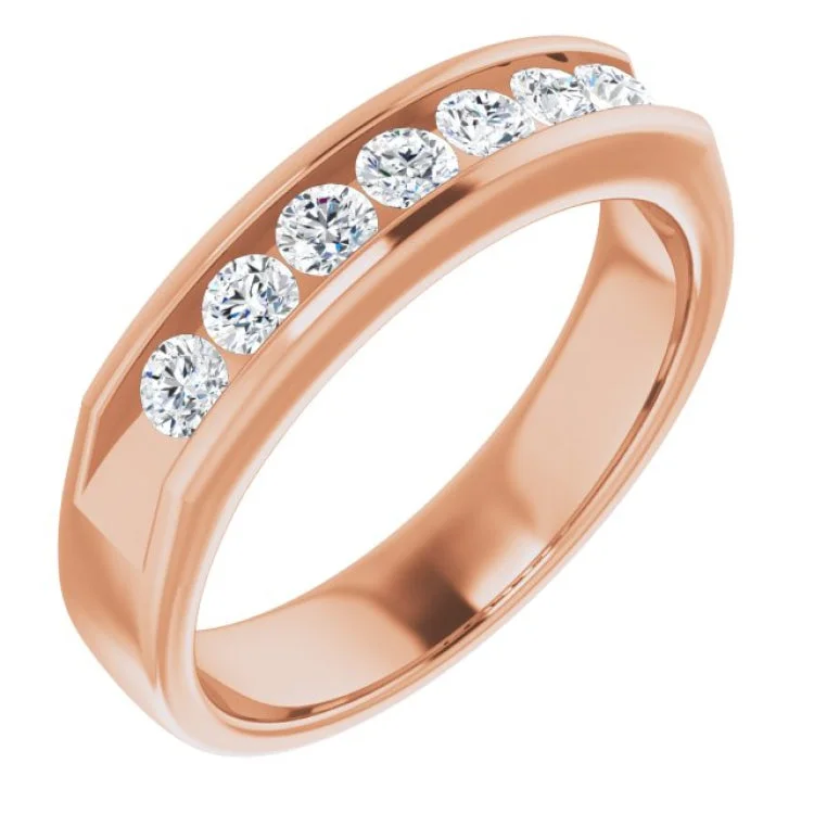 Ladies rings floral design -14K Rose 3/4 CTW Natural Diamond Ring