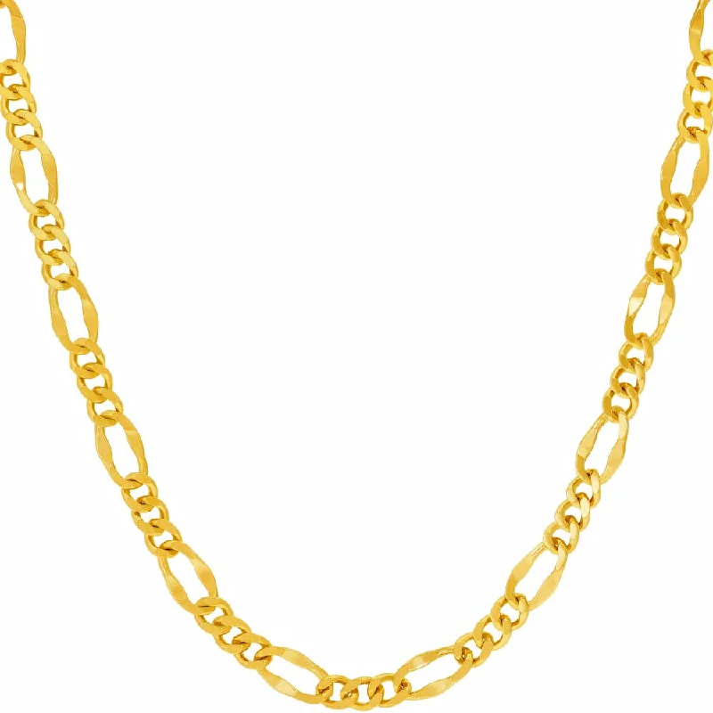 ladies necklaces shiny-4.5mm Rounded Figaro Chain Necklace