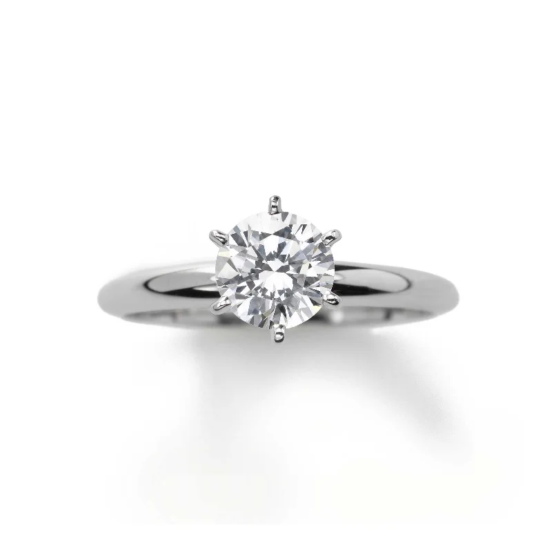 Ladies engagement rings stunning design -Classic 1.06 Carat Diamond Engagement Ring, 14K White Gold