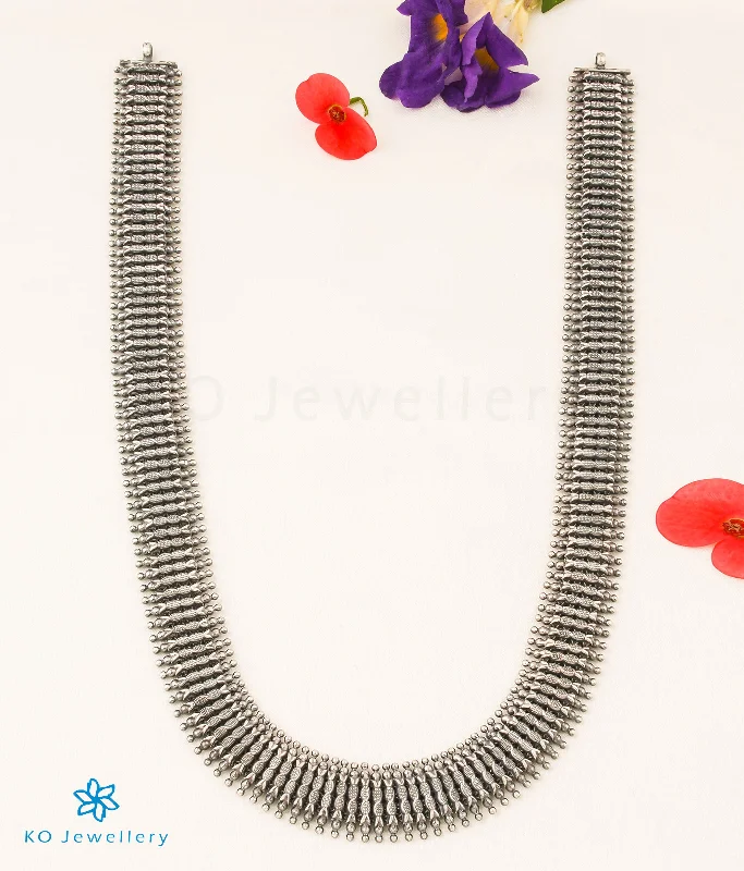 ladies necklaces casual-The Prashanti Silver Necklace/Waistbelt (Oxidised)