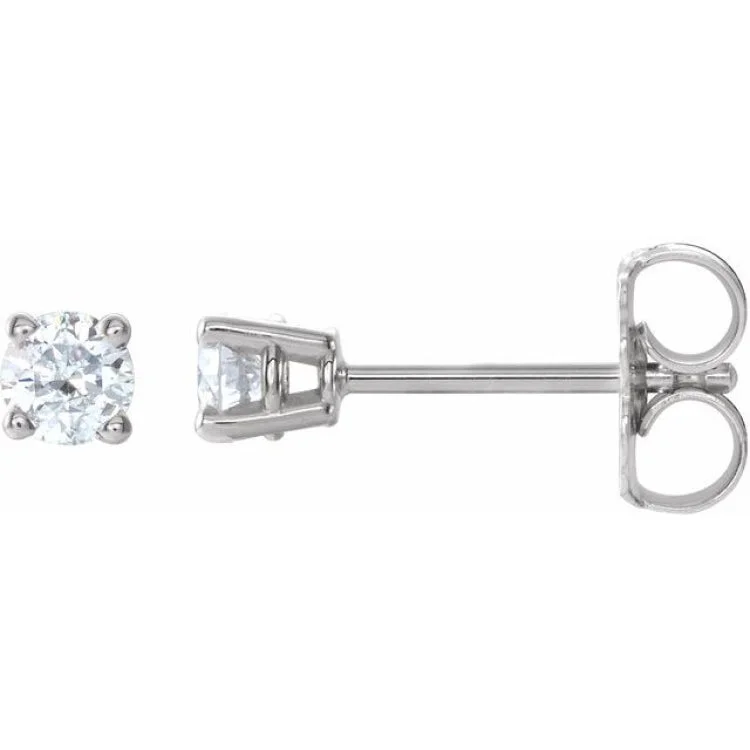 Ladies earrings tarnish resistant -14K White 1/4 CTW Natural Diamond Stud Earrings