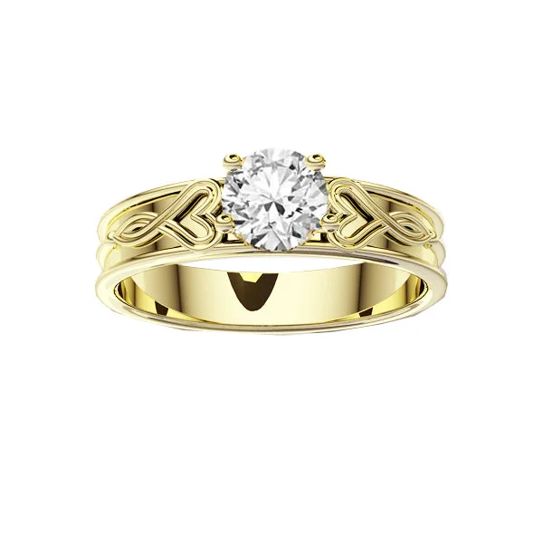 Ladies engagement rings luxury brand -Edinburgh Luckenbooth Infinity Heart Diamond Engagement Ring