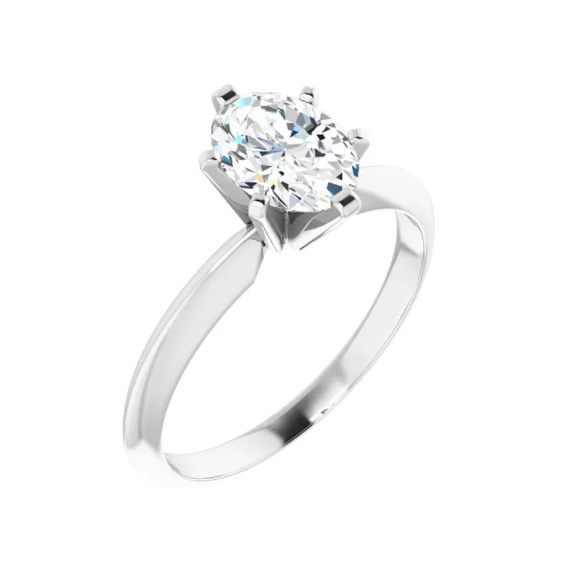 Ladies engagement rings discount offer -14K White Gold Solitaire Engagement Ring Setting