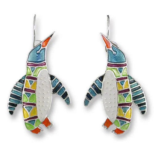 Ladies earrings futuristic design -Penguin Radiance Earrings ( 1 " Tall)