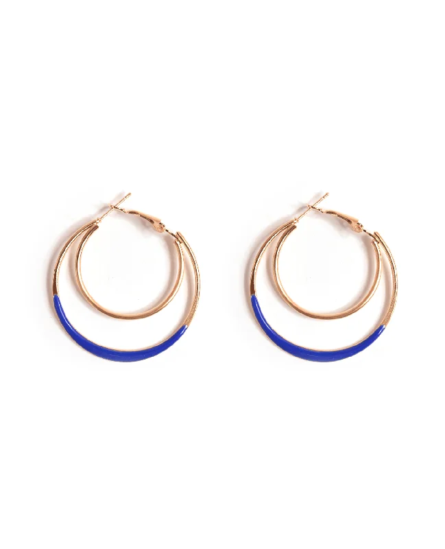 Ladies earrings vegan leather -Vivid Colors Hoop Earring