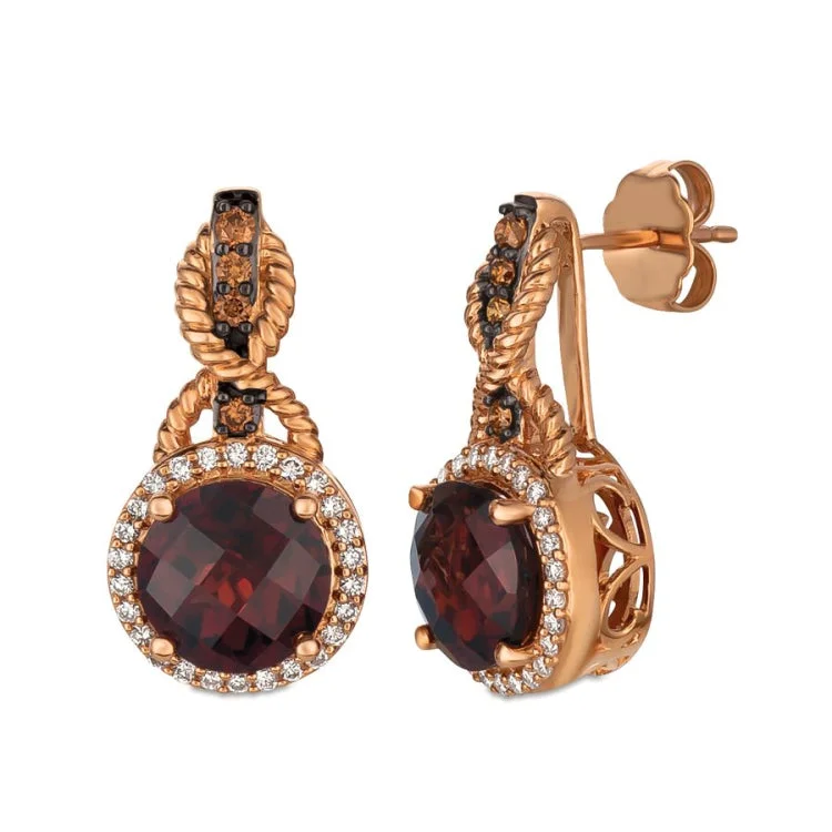 Ladies earrings fast shipping -Le Vian 14K Strawberry Gold Earrings