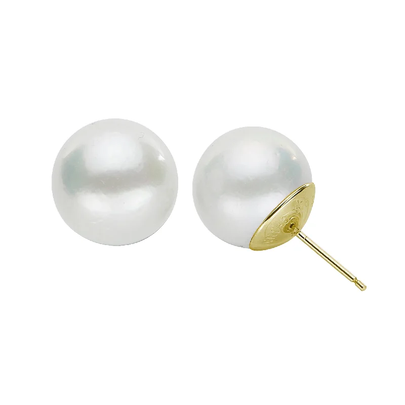 Ladies earrings rose gold -14KT Yellow Gold Freshwater Pearl Earring