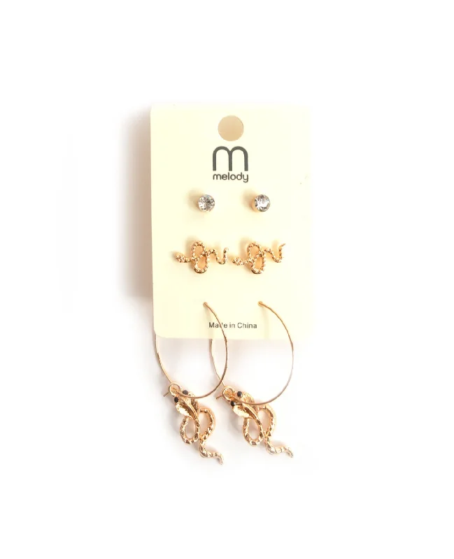 Ladies earrings beach vibe -Snakes Are Amazing Earring Set