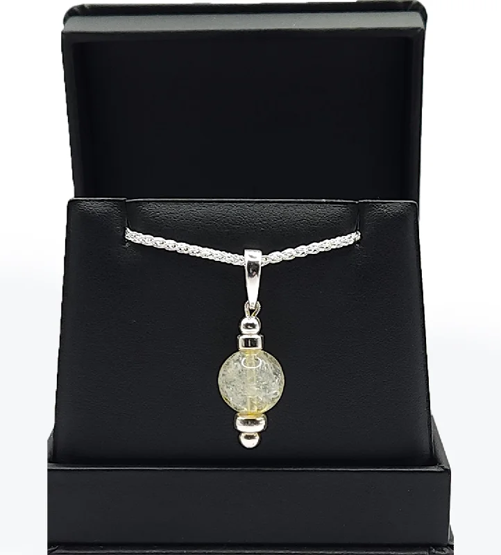 ladies necklaces long-CITRINE- PENDANT/NECKLACE