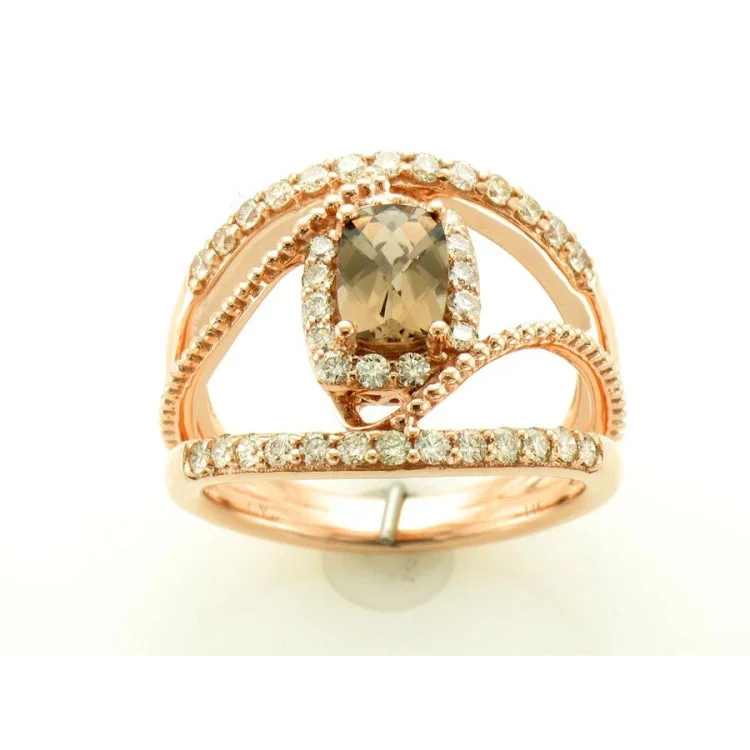 Ladies rings delicate band -Le Vian 14K Strawberry Gold Ring