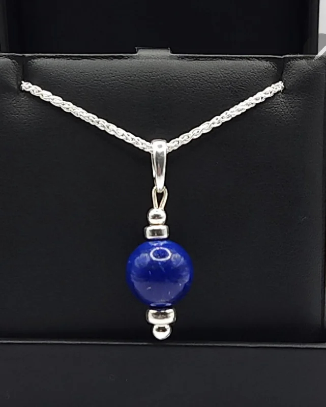 ladies necklaces budget friendly-LAPIS LAZULI- PENDANT/NECKLACE