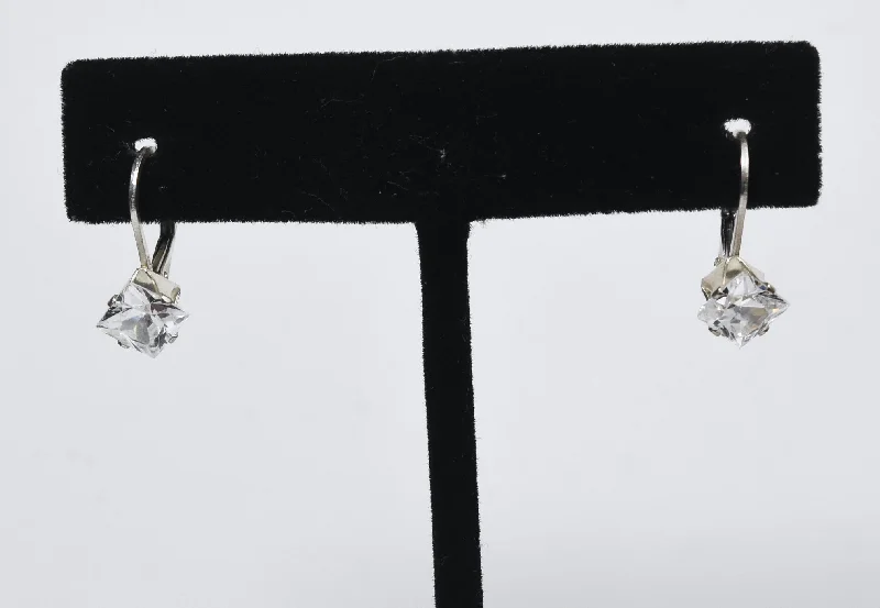 Ladies earrings minimalist design -Avon - Sterling Silver Cubic Zirconia Earrings