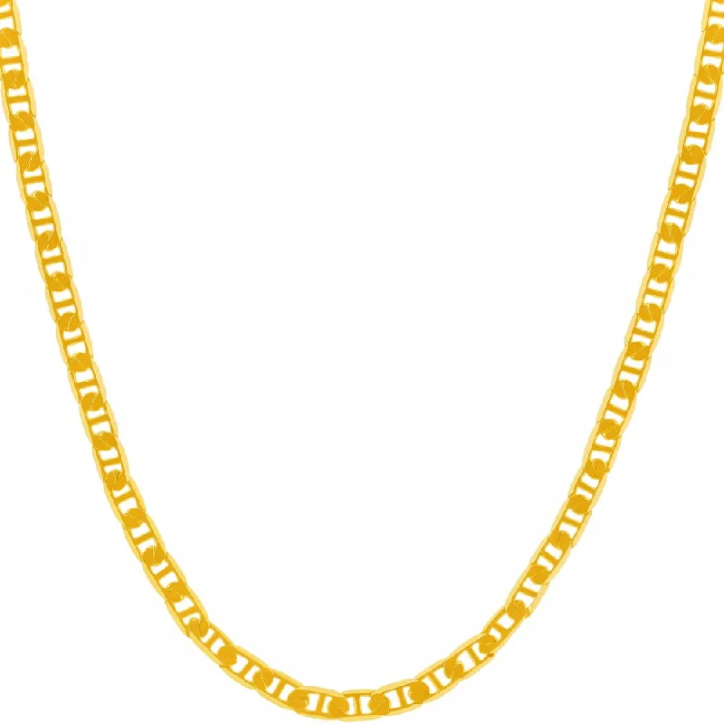 ladies necklaces classic-3.5mm Flat Mariner Chain Necklace