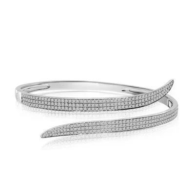 ladies bracelets fall-CROSSOVER DIAMOND BRACELET TB2592W