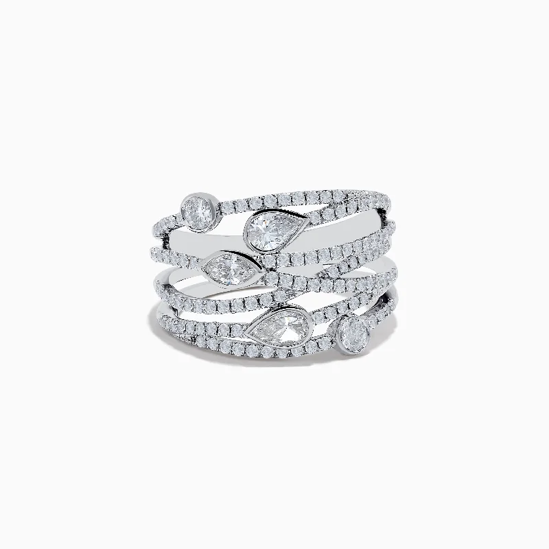 Ladies rings debutante look -Pave Classica 14K White Gold Diamond Ring