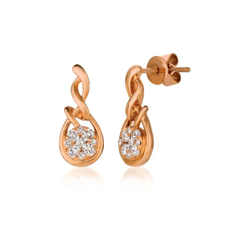 Ladies earrings sale price -Le Vian 14K Strawberry Gold Earrings