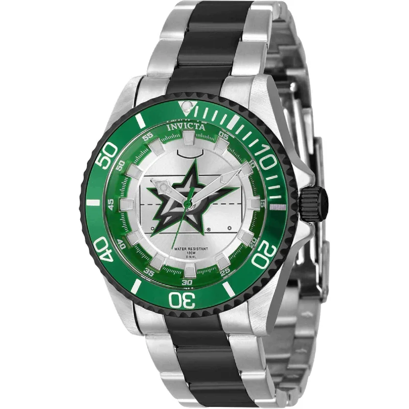 ladies bracelets clearance-Invicta Women's Quartz Watch - NHL Dallas Stars Two Tone Stainless Bracelet | 42213