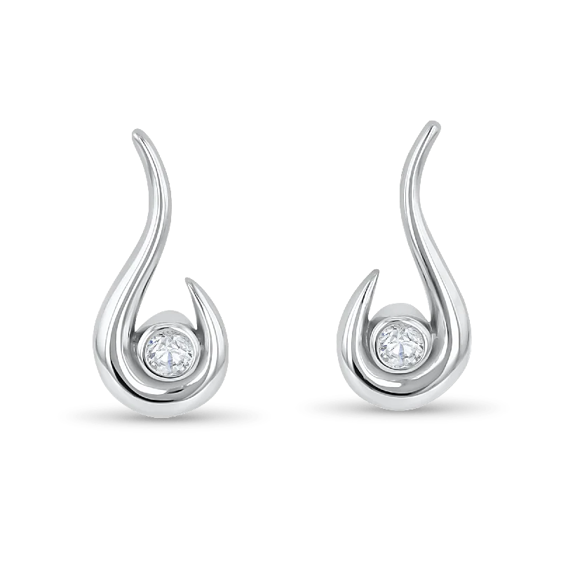 Ladies earrings designer brand -Twist Earrings