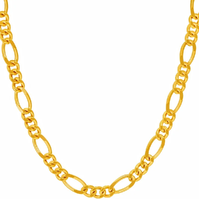 ladies necklaces tribal-5.5mm Rounded Figaro Chain Necklace Figaro Chain Round