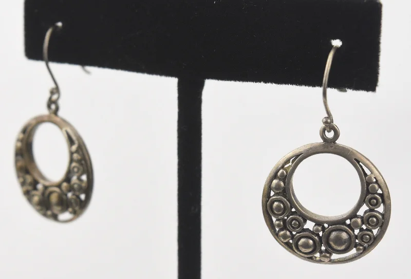 Ladies earrings celebrity style -Abstract Hoop Earrings