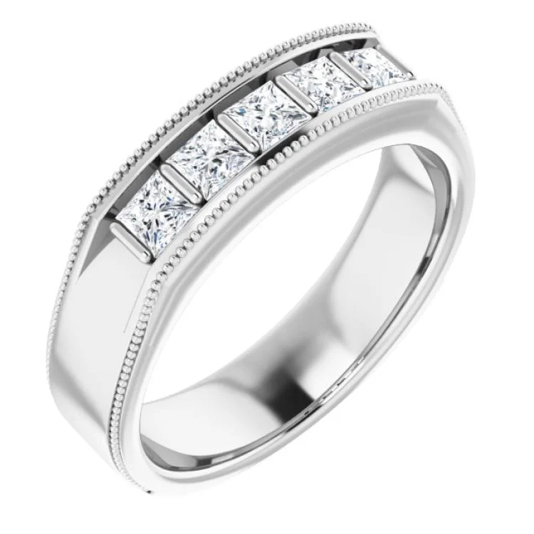 Ladies rings honeymoon gift -14K White 3/4 CTW Natural Diamond Ring