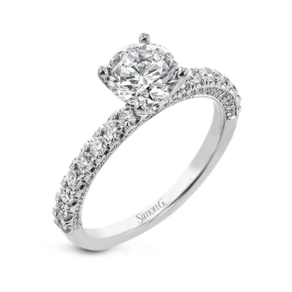 Ladies engagement rings indian flair -18 Karat White Gold Simon G. 1/2 Carat Round Diamond Engagement Ring Setting