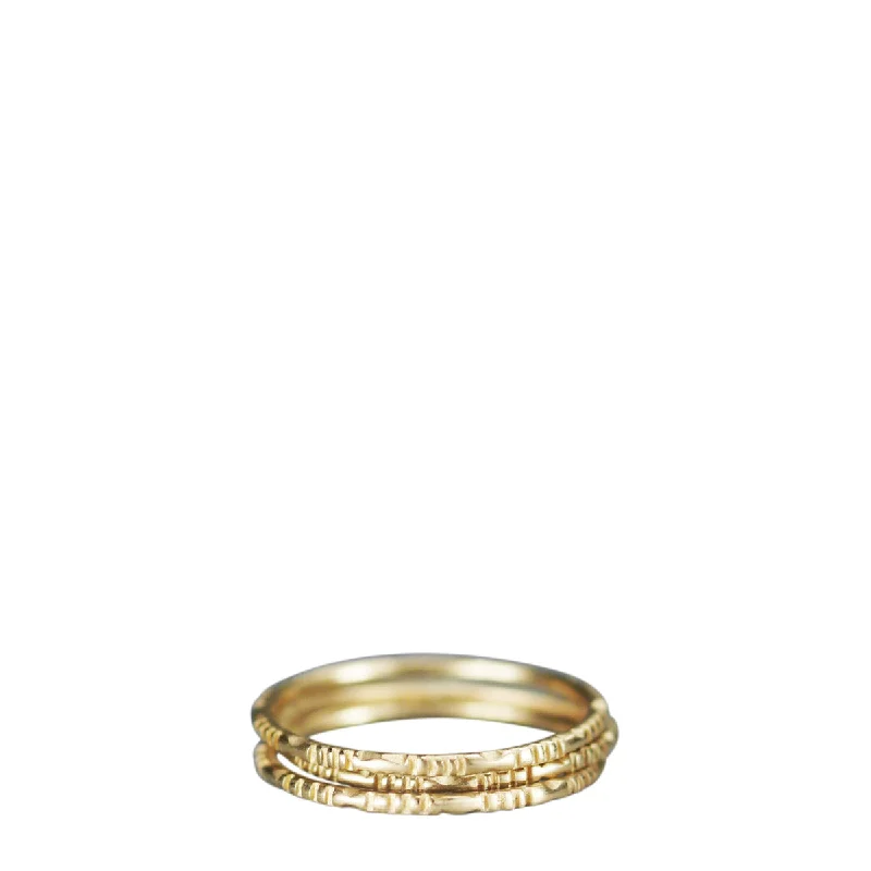 Ladies rings retirement present -10K Gold Moroccan Rings (Set of Three)