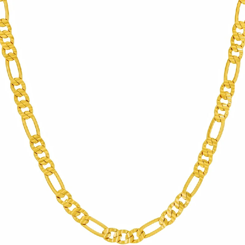 ladies necklaces limited edition-4.5mm Figaro Chain Necklace Figaro Chain Diamond Cut