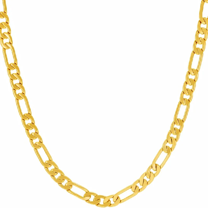 ladies necklaces 1920s-4mm Flat Figaro Chain Necklace