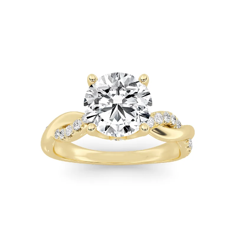 Ladies engagement rings peridot green -Above Love Star Lab Grown Diamond Engagement Ring in Yellow Gold (2 1/3 Ctw)