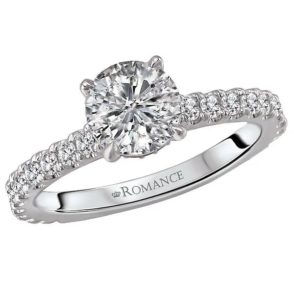 Ladies rings exclusive design -14KT WHITE GOLD 1.50 CTW DIAMOND ACCENT CATHEDRAL RING