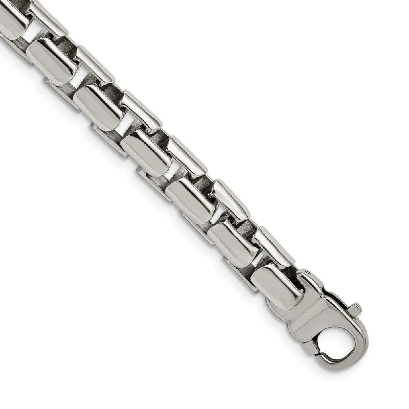 ladies bracelets custom-Stainless Steel Polished 8.5in Bracelet