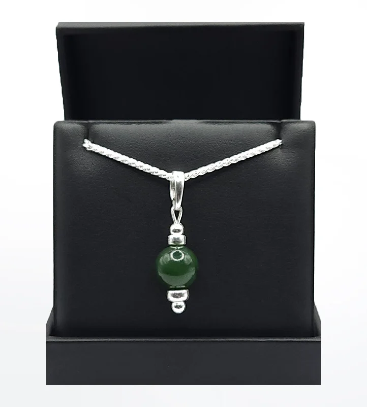 ladies necklaces geometric-NEPHRITE (BC) JADE - PENDANT/NECKLACE