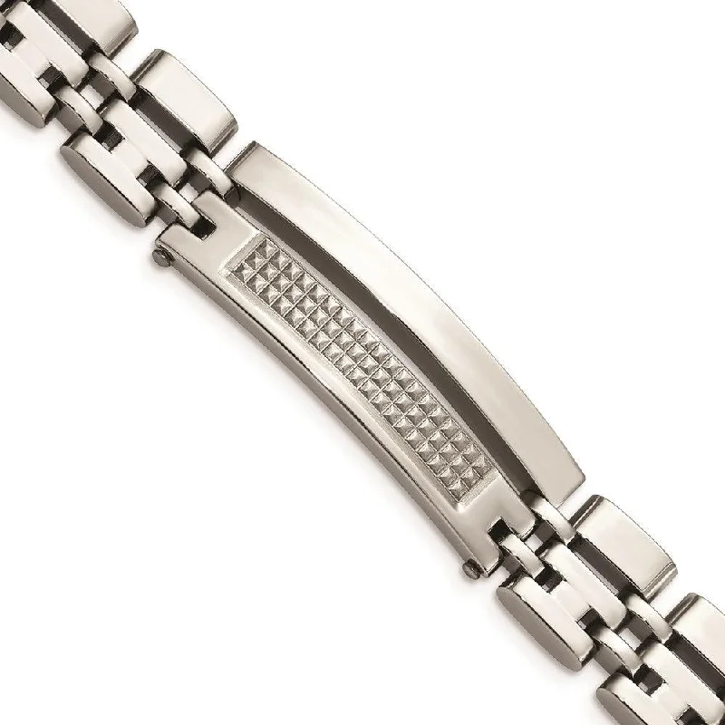 ladies bracelets polishing-Stainless Steel Brushed & Polished Bracelet