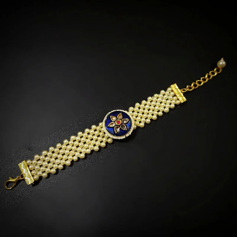 ladies bracelets pre owned-Manisha Jewellery Kundan Stone Stylish Bracelet