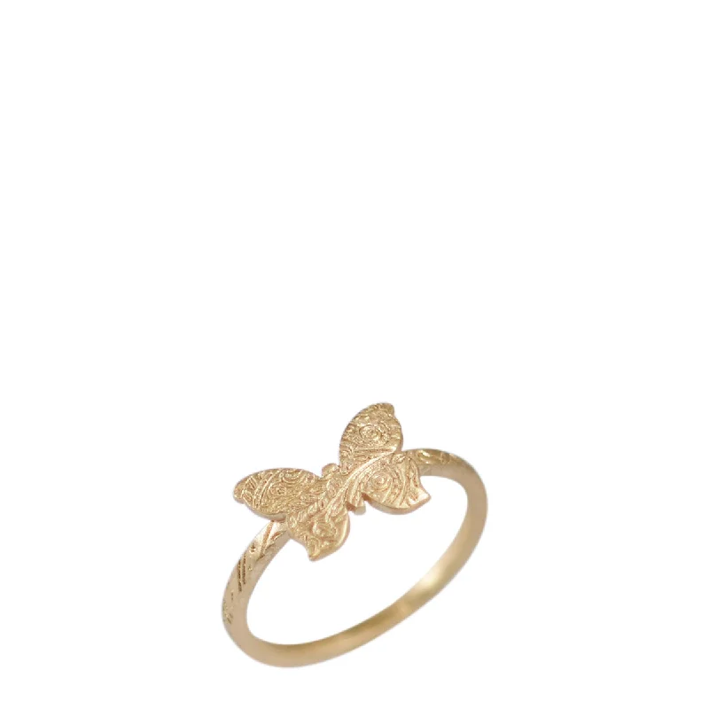 Ladies rings military tribute -10K Gold Paisley Butterfly Ring