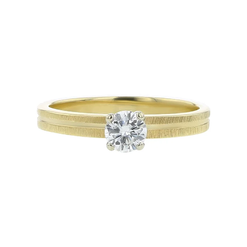 Ladies engagement rings buddhist symbol -14K Gold Solitaire Diamond Engagement Ring