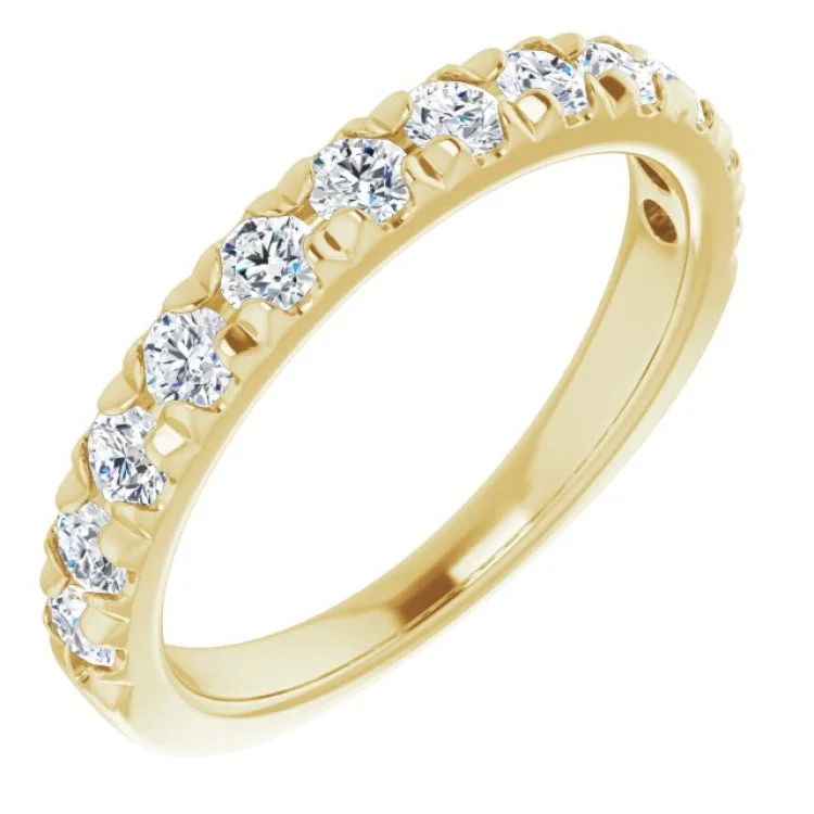 Ladies rings christian cross -14K Yellow 3/4 CTW Natural Diamond Anniversary Ring